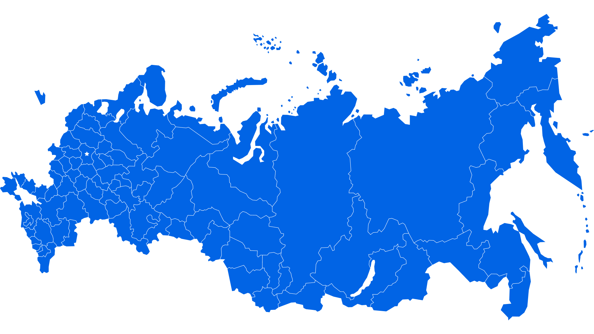 Карта географии поставок по России